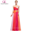 Grace Karin Ombre en mousseline de soie bretelles robe de soirée en soie longue robe de soirée CL6069-2 #